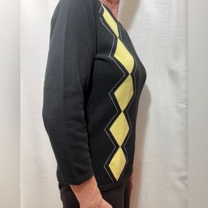 EP Pro Golf V-Neck Argyle Sweater 100%Cotton Women’s Sz M